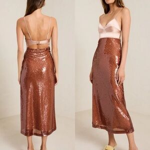 A.L.C Giselle Rose Gold Sequin Dress​​
